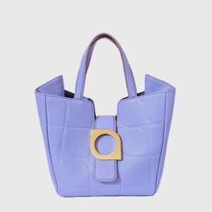 NWT Rare HTF ARCADIA Bia Small Tote Crossbody Bag Lavender Pebbled Leather lilac